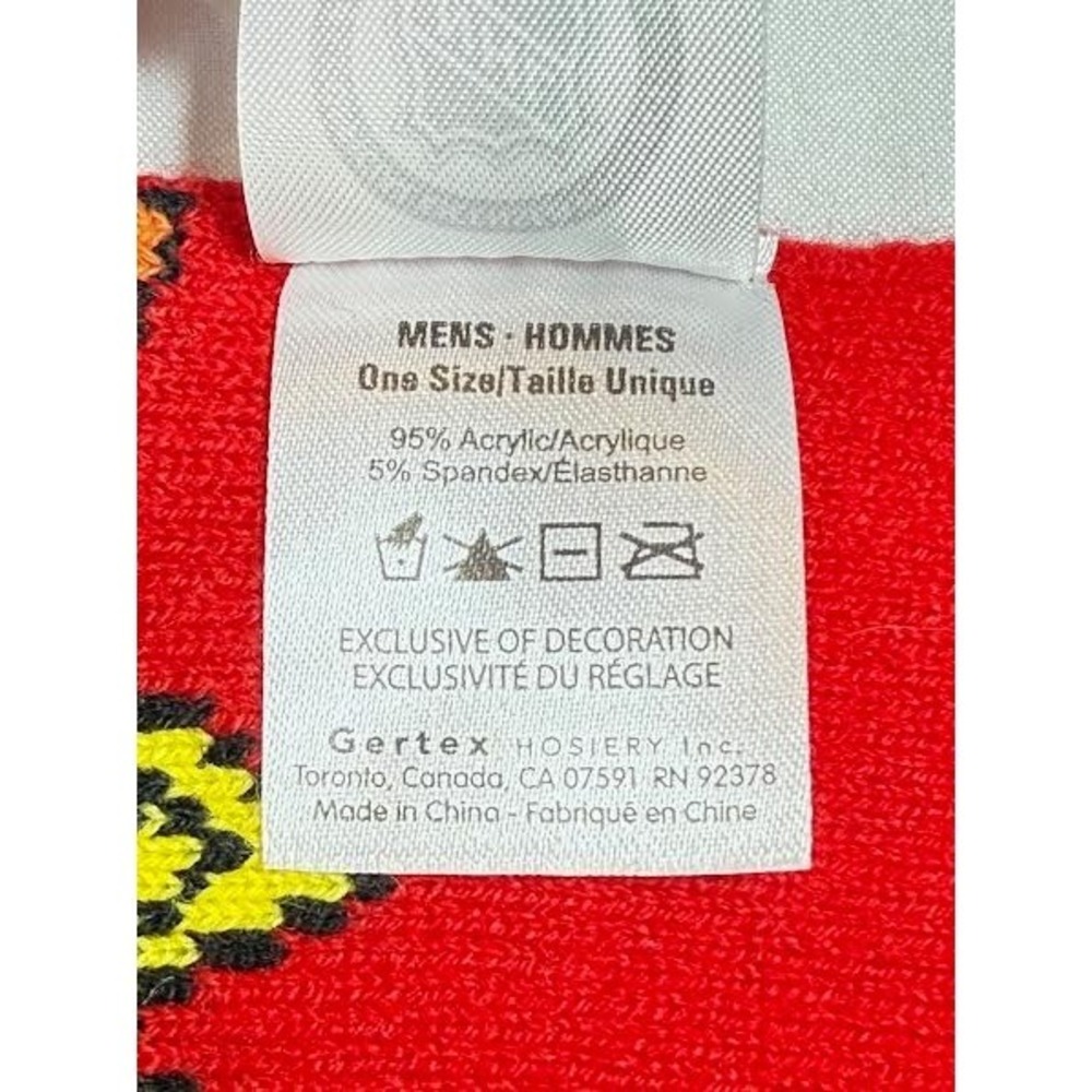 Chicago Blackhawks Red Knit Stripe Fringe Scarf NHL Fan Gear Acrylic Blend - Picture 6 of 6